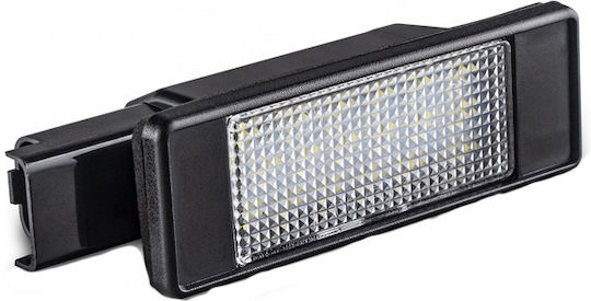 Idealstore Led License Plate Light Compatible Peugeot White Light