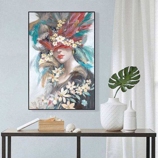 HomeMarkt Женско лице Картина Платнен 82x122см