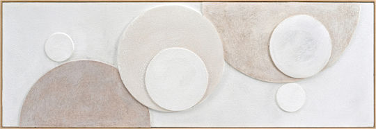 HomeMarkt Handmade Circles Painting on Canvas 152x52cm