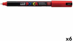 Posca Markers Red 6pcs