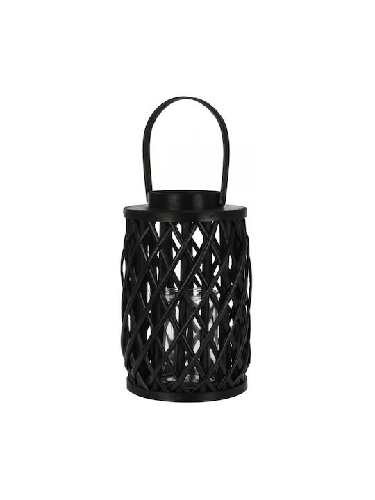 Koopman Φαναράκι Γυάλινο Μαύρο 19x19x32εκ.