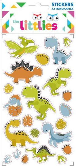 The Littlies Puffy Dinosaur Stickers Green Blue For Children 3+ Years 12 Pieces