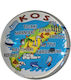 Glasmagnet Karte von Kos