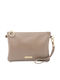 Leder Damen Kupplung Helle Taupe