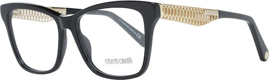 Roberto Cavalli Plastic Eyeglass Frame Black 5089-001