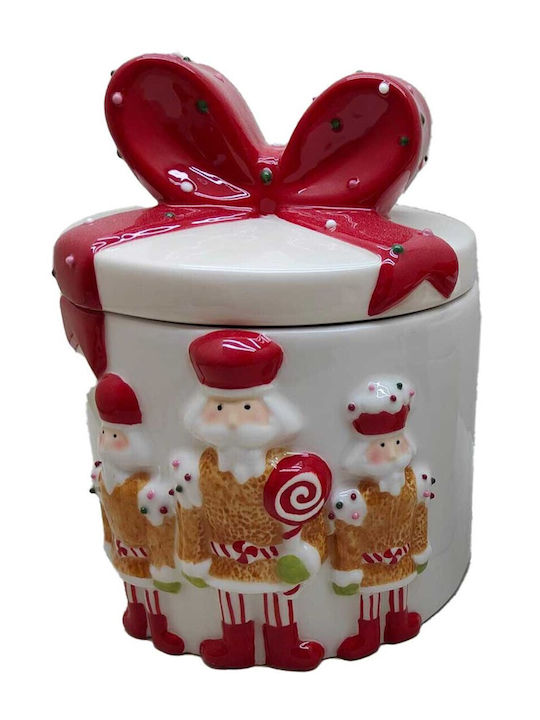 Christmas Ceramic Biscuit Jar Ginger Nutcracker 18cm