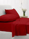 Sunshine Чаршаф Кралица с Ластик 160x200+30см. Cotton Feelings 151 113 Red