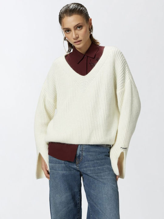 Pinko Women's Sweater Ecru