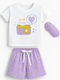 Evita Kids' Pajamas Summer White, Purple Youth Culture