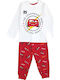 Disney Kids' Pajamas Winter White, Red Racing Car