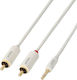 Prolink Prolink 3.5mm Male Audio Cable - 2x RCA Male Black 2m MP147