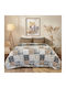Lino Home Пухено Куинсайз 220x240бр Geranio Сив 350 г/м²Gsm