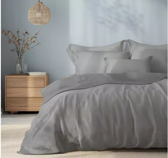 Family Enterprise Sheet King Size with Elastic 180x200+35cm. Gray