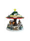 Musicboxworld Christmas Illuminated Decorative Carousel with Battery with Music and Movement 25.5x24.5x23cm.