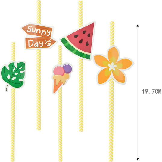 Papierstrohhalme Party 19,7 cm 5 Stück 37110 Tpster