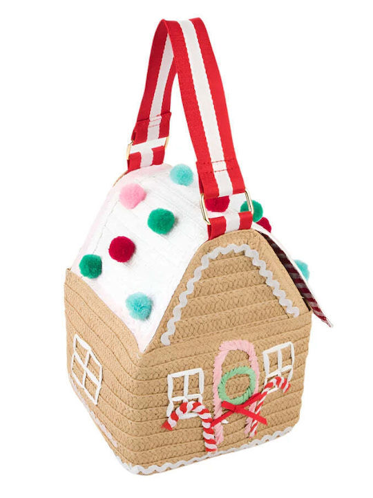 Meri Meri Meri Meri Christmas Fabric Bag Gingerbread House 18x22x18cm