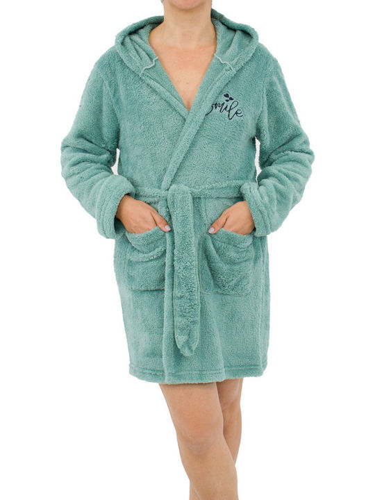 Fawn Winter Damen Robe Green