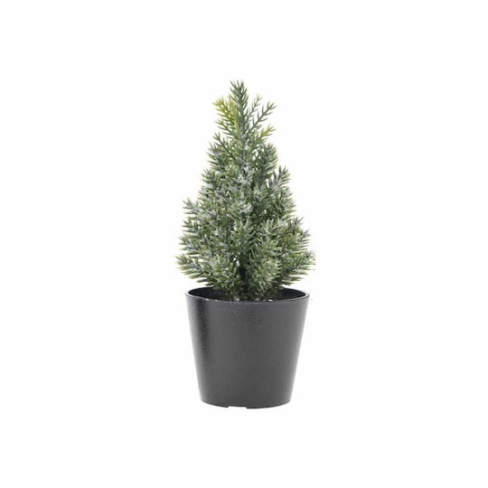 Christmas Decorative Snowy Plastic Tree 19cm Green
