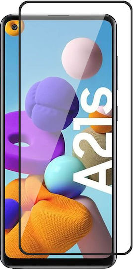 Techwave 5D 0.3мм Пълно лепило Закалено стъкло за цялото лице Черен (Galaxy A21s)