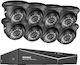Kit Cameră de Supraveghere Sannce Rezoluție 1080p Opțiuni 2-8 Camere 8buc 0tb