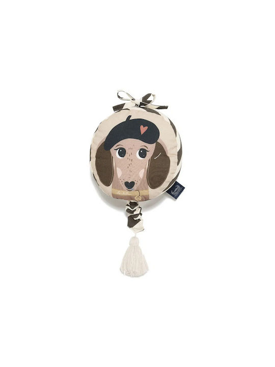 La Millou Crib Decorative Pillow Pierre The Dog with Music Beige