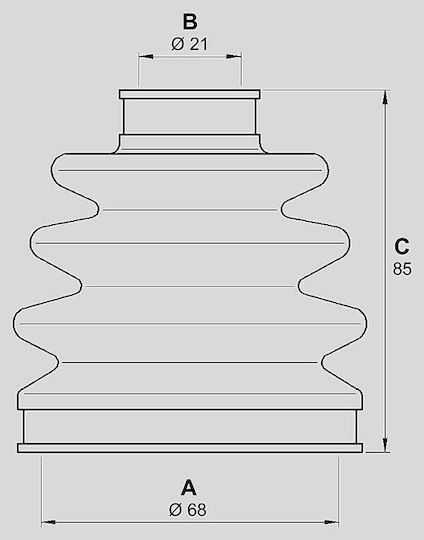 Outer CV Boot Kit for Fiat Panda 169