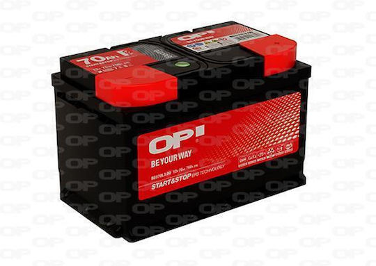 Batterie Op Efb Start&st Power 12V 70A 760CCA 278x175x190 Dx-open Parts-be070l3.00