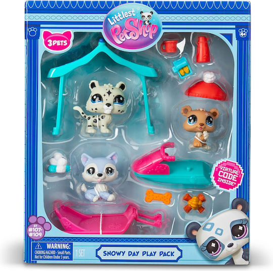 Littlest Pet Shop Playset Snow Game Lps Animals – Basic Fun