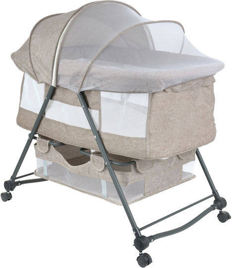 Cradle Playpen with Mattress and Wheels Beige
