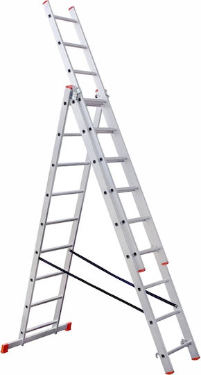 Leiter Aluminium mit 3x11 Stufen 310cm