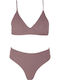 Gigi Bikini Set Triangle & Brazil High Waist Lilac
