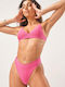 Bikini-Set mit Verstärkung Hohe Taille Fuchsia