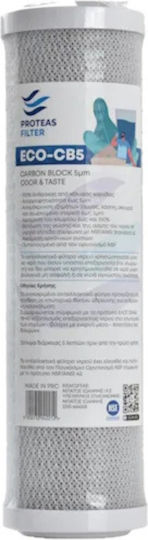 Proteas Filter Ersatz-Wasserfilter für unter der Arbeitsplatte aus Aktivkohle 10" 5 μm (Mikrometer)
