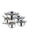 Bergner Toledo Pots Set of Stainless Steel with Coating 8pcs