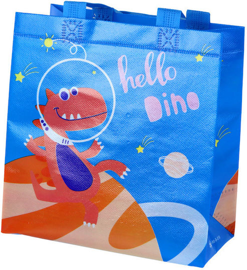 Bag for Gift with Theme "Dinosaurs" Blue 23x11x21.5cm.