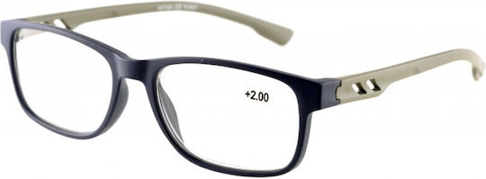 MONDE Lesebrille +2.75 in Gray Farbe ACTION1054C5275