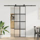 Vidaxl Schiebetür-Beschlagset 76x205 cm Glas & ...