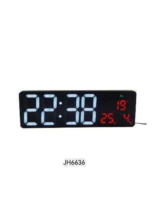 Wall Clock Digital Black/White