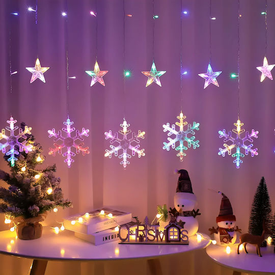 120 Lights LED 3.6m. x 80cm Multicolor type Rain 1pcs