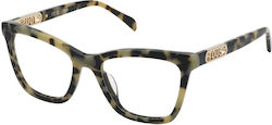Tous Plastic Eyeglass Frame Butterfly VTOC13 09X5