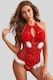 Siya Miting Sexy Bodysuit Rot