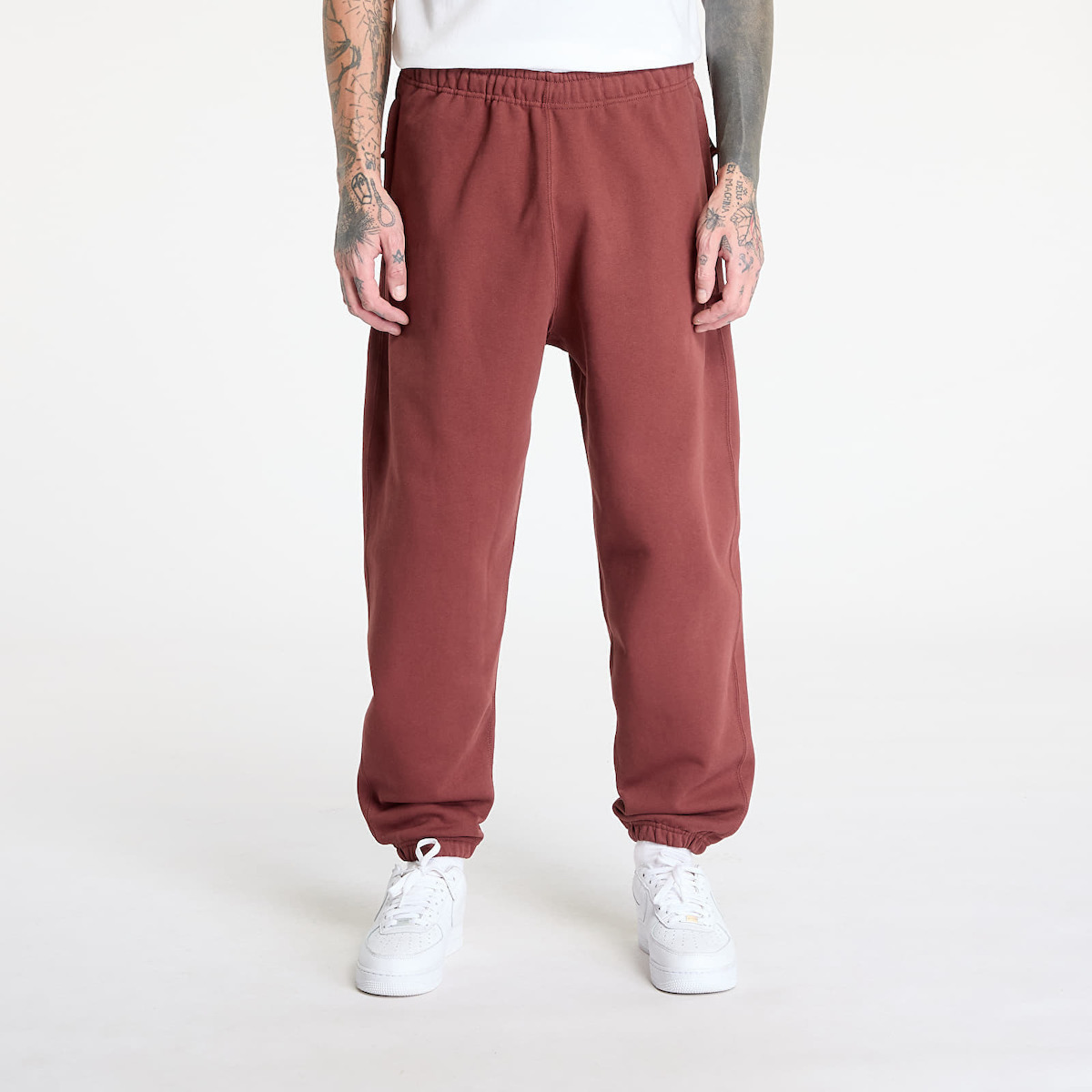 Nike Solo Swoosh Pantaloni de trening cu Elastic Dark Pony, White Nike Solo Swoosh Pantaloni de trening cu Elastic Dark Pony, White