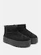 Stiefeletten Damen mit Pelz Schwarz