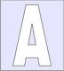 Infosign Placă cu Literă în Alb Culoare 5cm 16611