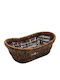 e-exoplismos Korb Brotkasten aus Rattan 24.5x24.5x24.5cm
