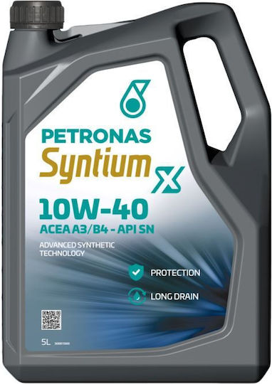 Petronas Syntium X Συνθετικό Λάδι Αυτοκινήτου 10W-40 5lt
