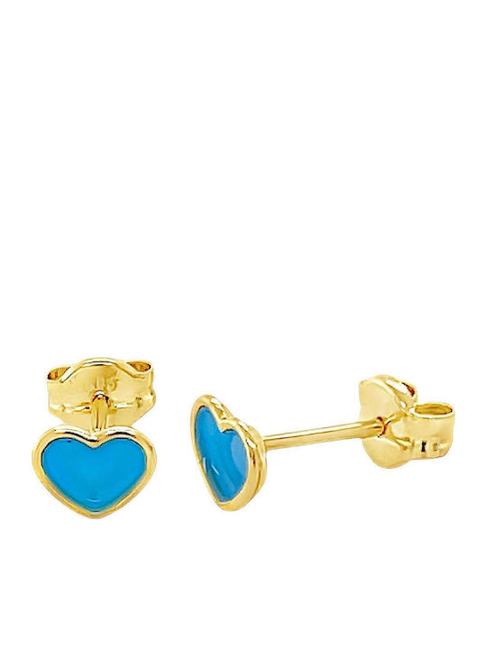 Xryseio Cercei Fetite Studs Inima Din Aur 14K