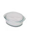 Klikareto Glass Round Heat-Resistant Cookware with Lid 3500ml