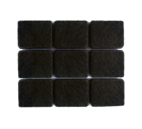 Möbelschutz Filz Platz Mit Aufkleber 2,5x2,5cm 8 Stück