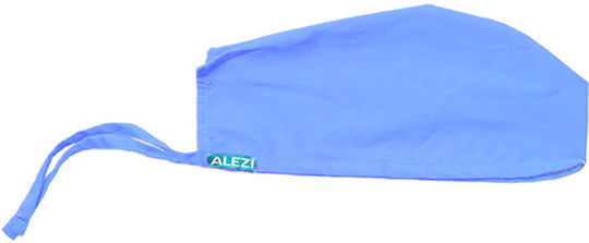 Alezi Unisex Σκουφάκι Χειρουργείου Γαλάζιο από Βαμβάκι και Πολυεστέρα